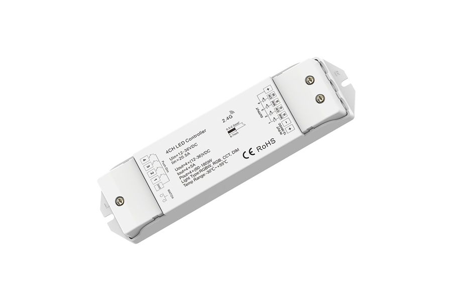 4 kanālu LED kontrolieris CCT/RGBW RF V44