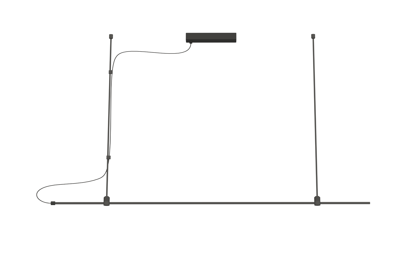 Suspended Magnetic Modular LED Light system AIP-LINE BRASS