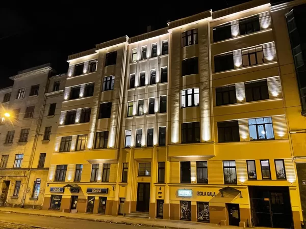 Fasādes apgaismojums Slokas iela 12a